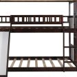 Espresso Full Over Full Over Full Contemporary Bunk Bed With Slide Online Hot Sale