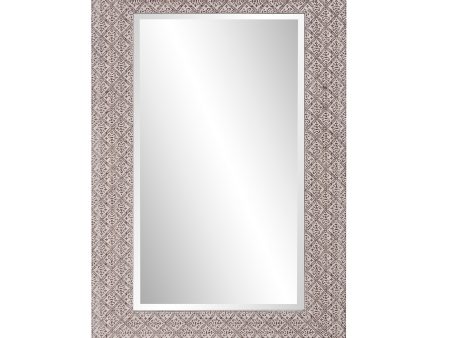 35  Gray Faux Wood Framed Accent Mirror Cheap