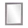 Warm Gray Faux Wood Rectangle Mirror For Sale