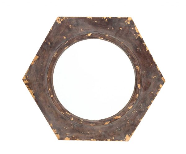 Bronze Hexagon Accent Mirror Supply