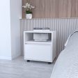 21  White One Drawer Nightstand With Integrated Tech Discount