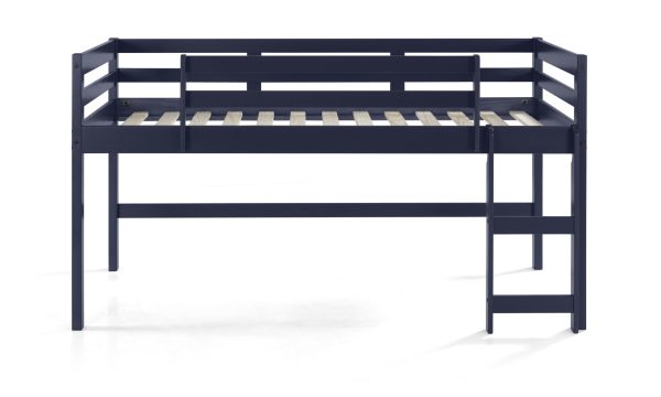 Twin Loft Bed Navy Blue Finish For Cheap