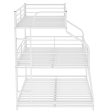 White Twin XL over Full XL over Queen Size Bunk Bed Fashion