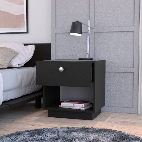 20  Black One Drawer Nightstand With Integrated Tech Online