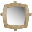 Natural Wooden Square Wall Mirror Discount