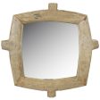 Natural Wooden Square Wall Mirror Discount