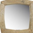 Natural Wooden Square Wall Mirror Discount