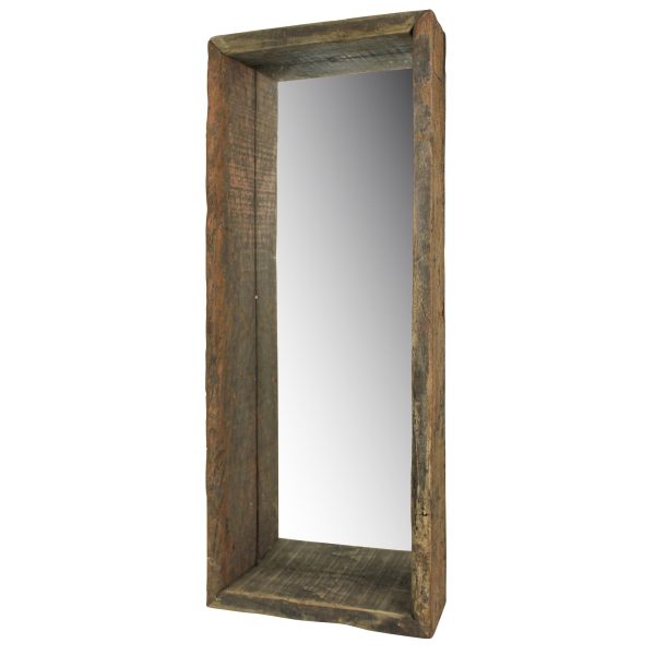 Petite Wooden Mirrored Shelf Hot on Sale