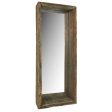 Petite Wooden Mirrored Shelf Hot on Sale