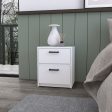 19  White Two Drawer Nightstand With Integrated Tech For Discount