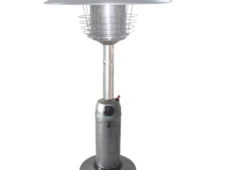 11000 BTU Silver Steel Propane Cylindrical Pole Tabletop Patio Heater Cheap