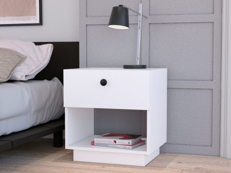 20  White One Drawer Nightstand With Integrated Tech Cheap