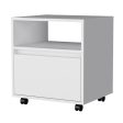 21  White One Drawer Nightstand With Integrated Tech Discount