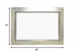 Silver Rectangle Accent Metal Mirror Online