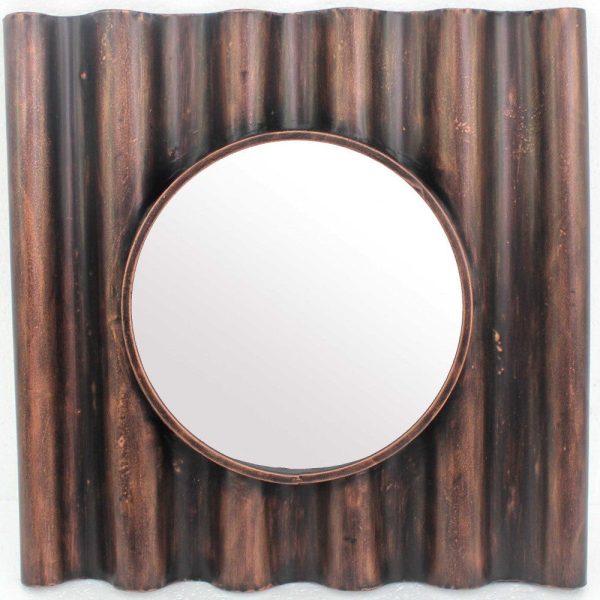 Bronze Square Accent Metal Mirror For Discount