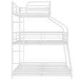 White Twin XL over Full XL over Queen Size Bunk Bed Fashion