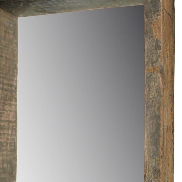 Petite Wooden Mirrored Shelf Hot on Sale