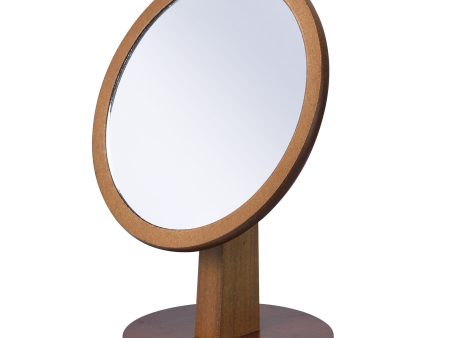 10  Brown Round Framed Makeup Shaving Tabletop Mirror Online Hot Sale