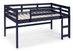 Twin Loft Bed Navy Blue Finish For Cheap