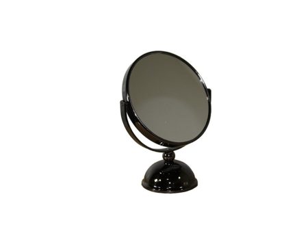 9  Black Round Metal Framed Makeup Shaving Tabletop Mirror Sale