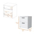 19  White Two Drawer Nightstand With Integrated Tech For Discount