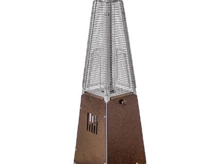 9500 BTU Bronze Steel Propane Triangular Pyramid Tabletop Patio Heater Supply