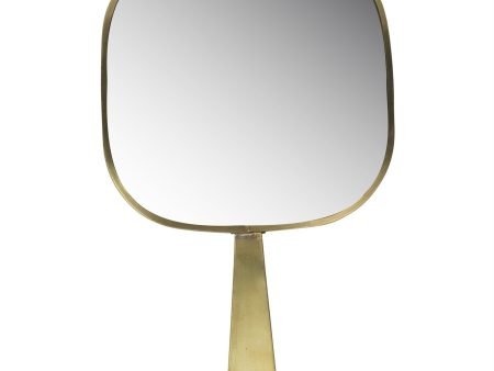 11  Golden Square Frame Handheld Mirror For Sale