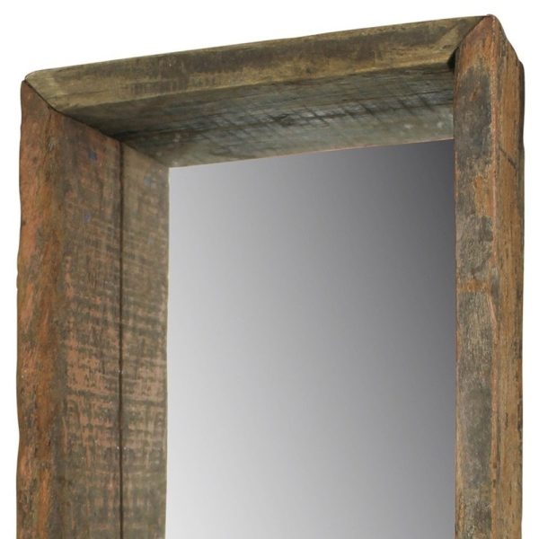 Petite Wooden Mirrored Shelf Hot on Sale