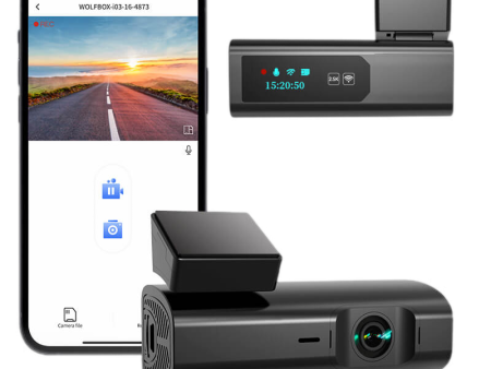 WOLFBOX -  i03 | Built-in WiFi 2.5K Front&Full HD 1600P Dash Cam Online