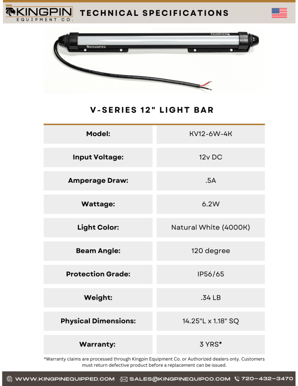 v-Series 12  Light Bar Supply