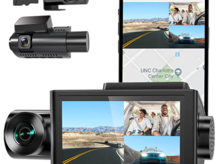 WOLFBOX - i07 | 3 Channel 2.5K+1080P+1080P Dashboard Recorder Built-in GPS WiFi Supply