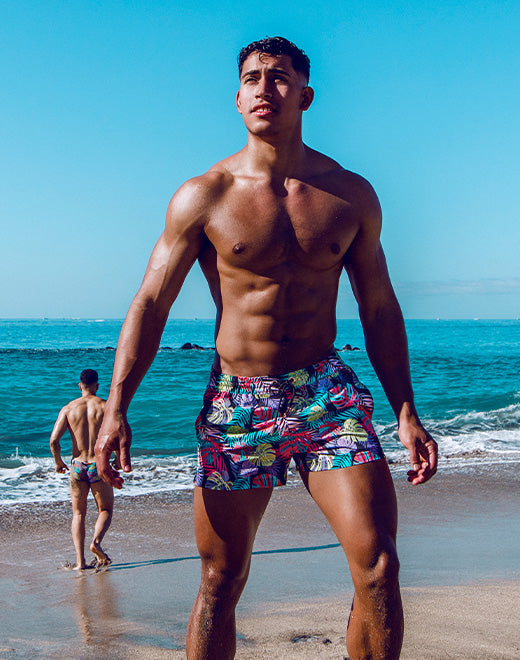 S50 Print Swim Shorts - Monstera Black Discount