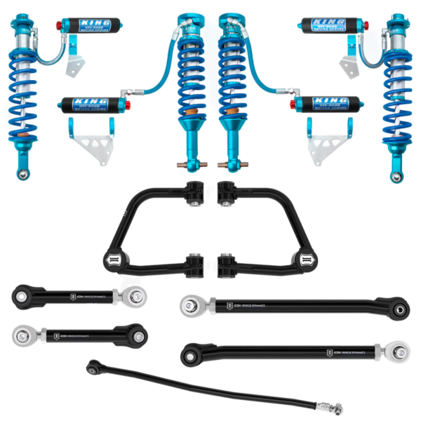 21-23 Ford Bronco King 2.5 Finned RR Front & Rear Coilovers w  Upper Arms & Trailing Arm Combo Kit Online now