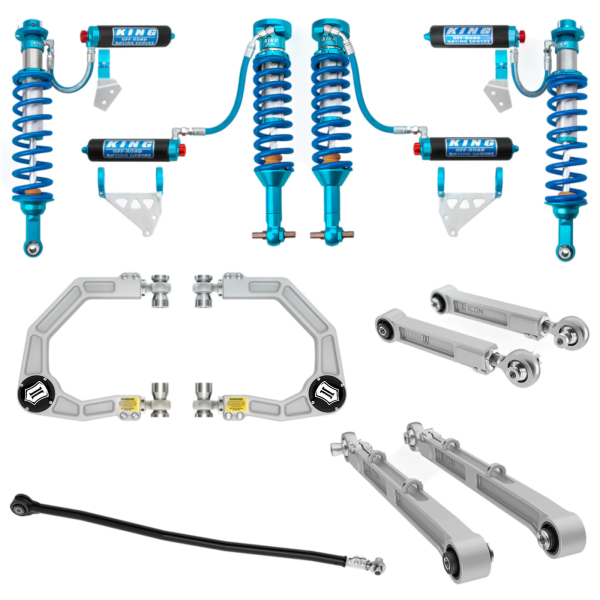 21-23 Ford Bronco King 2.5 Finned RR Front & Rear Coilovers w  Upper Arms & Trailing Arm Combo Kit Online now