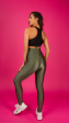 Glossy Leggings - Green Croco Discount